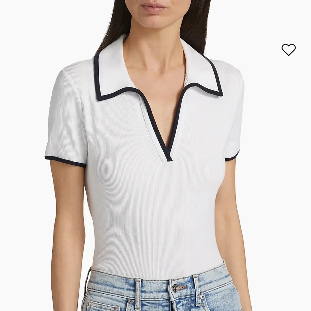 NWOT Veronica Beard Kearney Open Collar Polo Shirt - Picture 3 of 13